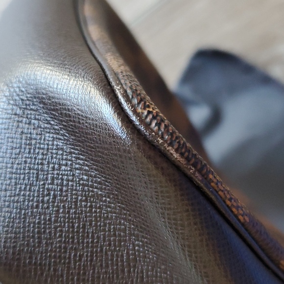 EUC Damier Ebene Canvas Trousse Makeup Bag w/ Strap - Picture 11 of 12